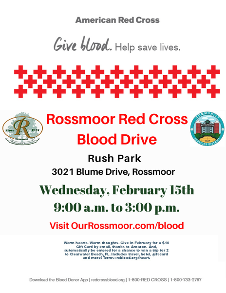 Our Rossmoor Red Cross Blood Drive