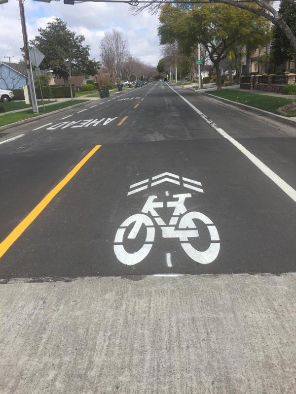 Sharrows in Rossmoor