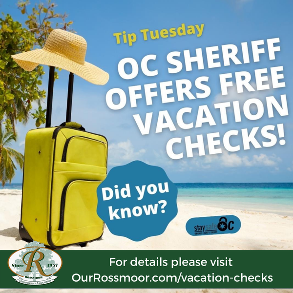Vacation Checks from the OCSD