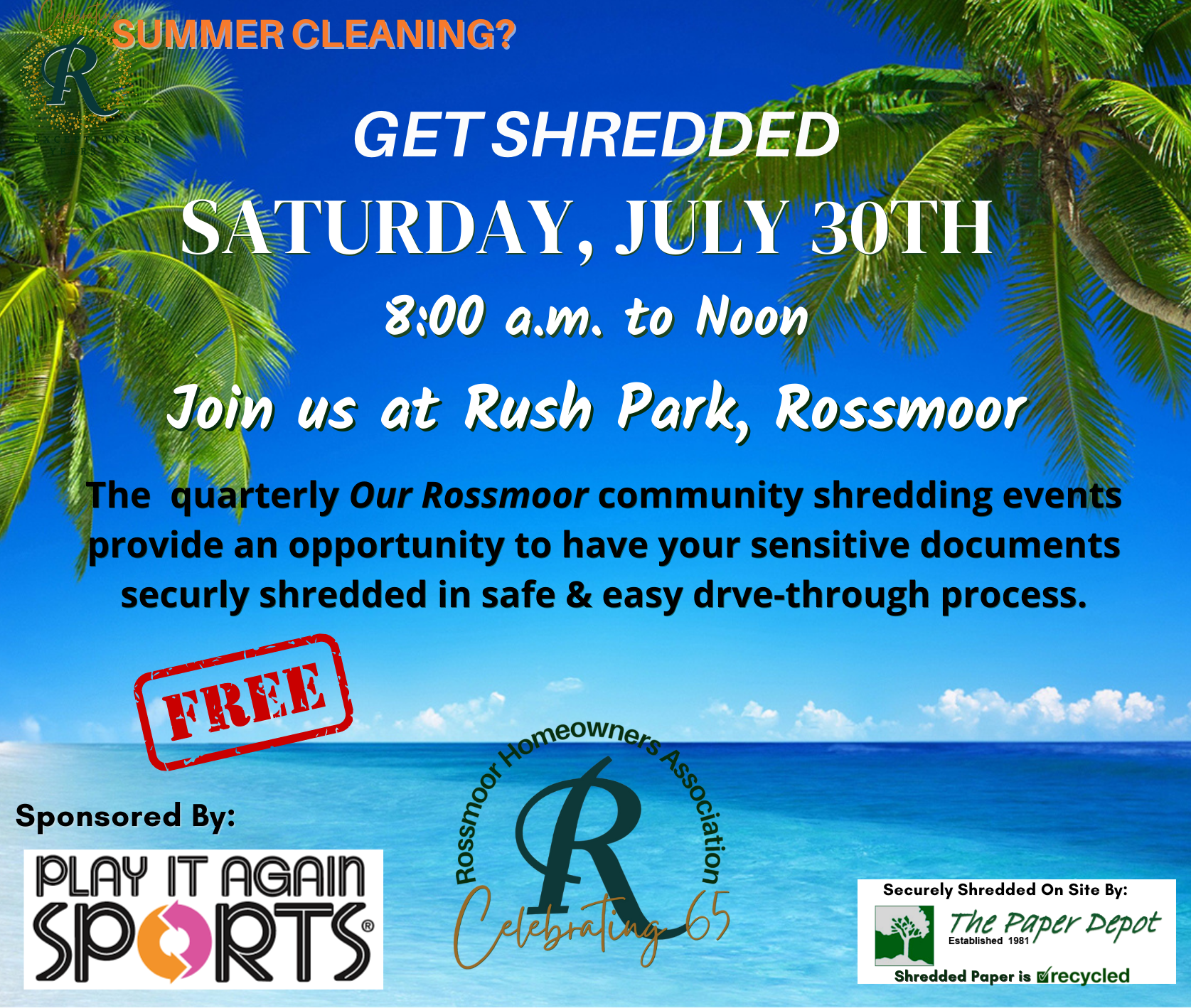Get Shredded at our free Shredding Event