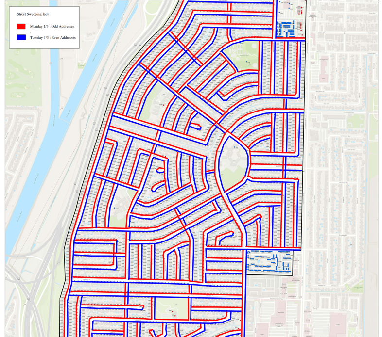 Rossmoor 2022 Street Sweeping Map