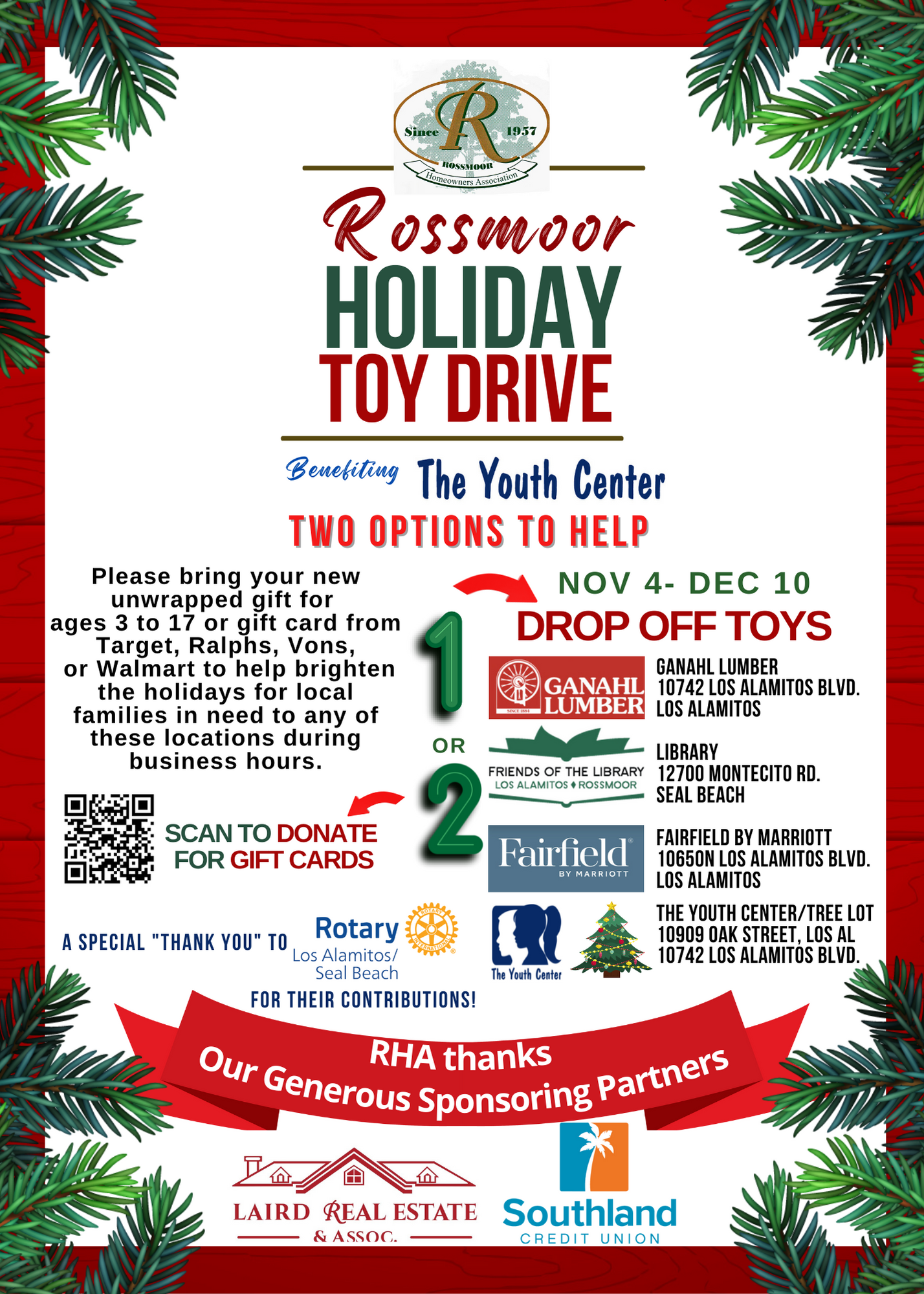 Rossmoor Annual Toy Drive for The Youth Center