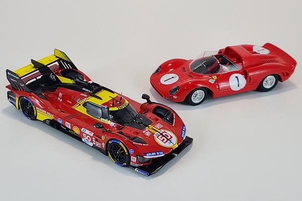 Ferrari 499P 2023 Le Mans Winner & 330P2 1965 Nurburgring Winner | 1:43 Scale Resin Models by Looksmart