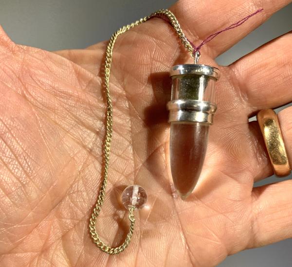 Moldavite capsule pendulum