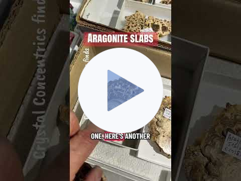 Stalactite Slabs of Aragonite (#crystalconcentrics #gemshow)