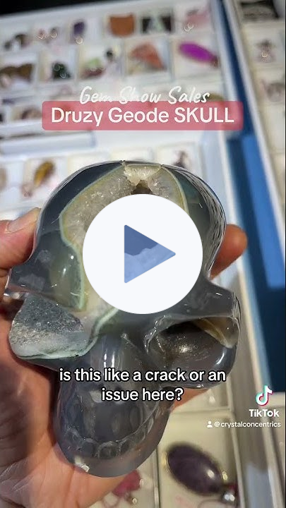 Crystal Skull (druzy geode) Gem Show sale (#crystalskull #gemshow)