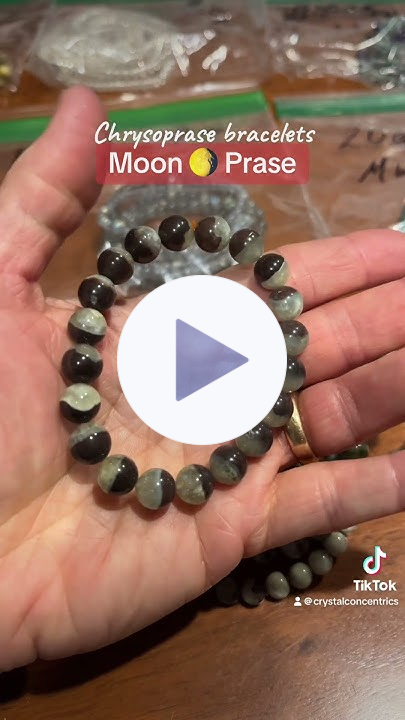 "Moon Prase" Chrysoprase bracelets (look like the moon phases)