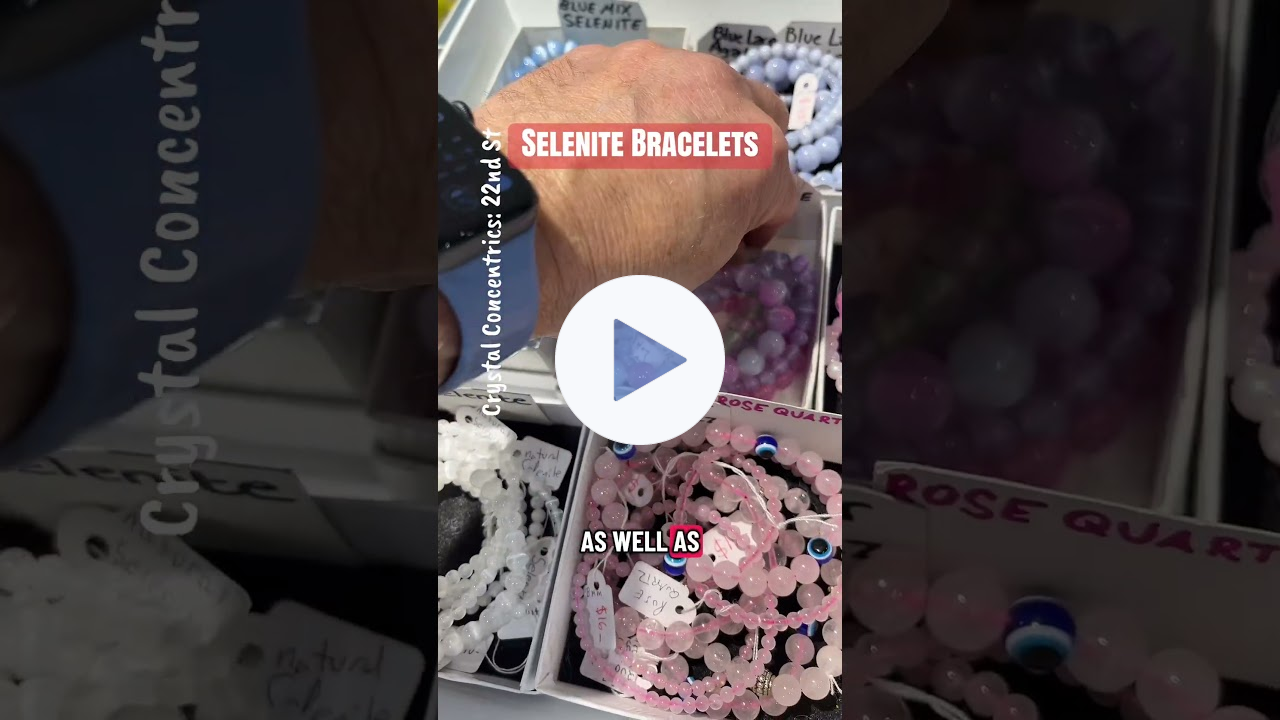 Selenite bracelets in Tucson