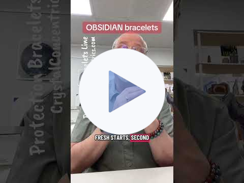 OBSIDIAN bracelet, part of Black Protection Line (#crystalconcentrics #obsidian)