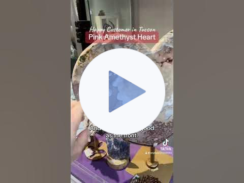 giant Pink Amethyst heart with Happy Customers in Tucson (#Amethyst #TucsonGemShow)