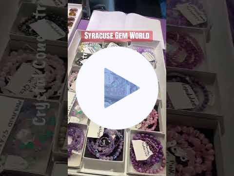 Syracuse GemWorld show display (#CrystalConcentrics #GemShow)