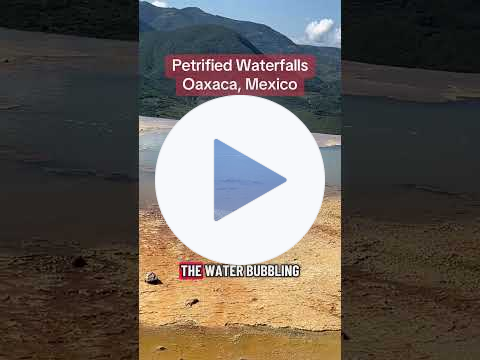 Petrified Waterfall in Oaxaca, Mexico (#crystalconcentrics #petrified)