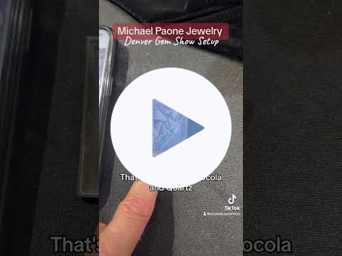 Denver Gem Show setup: unique pendants w Michael Paone (#gemshow #crystalconcentrics #denvergemshow)