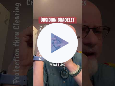 OBSIDIAN stretch bracelet (#crystalconcentrics #protection #bracelet)
