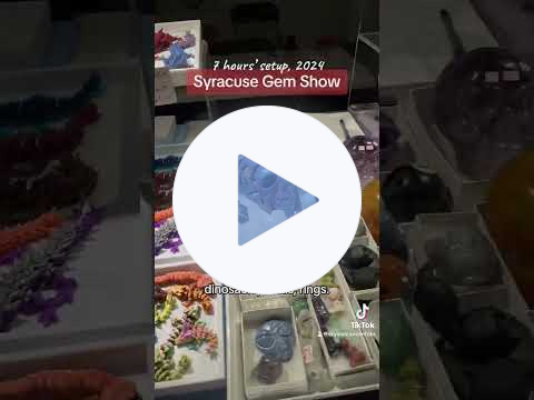 Syracuse Gem Show setup (#crystals #gemshow #display)