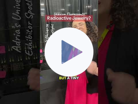 Radioactive(?) Uranium Earrings (#gemshow #exhibitors #jewelry)