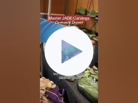 Master JADE Carver with creations (#crystals #jade #stonecarving)