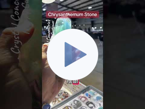 Happy (Biker) Customer: Crysanthemum Stone (#crystalconcentrics #gemshow)