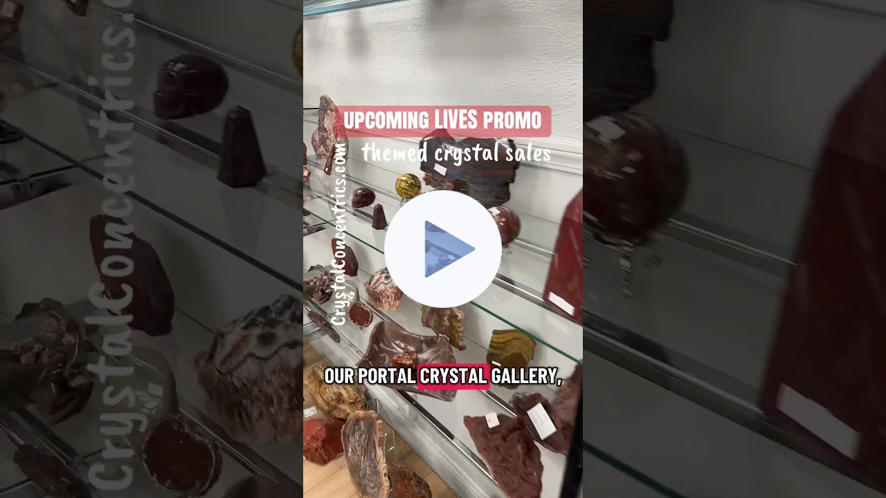 Jewelry & Mineral LIVES invitation (#crystalconcentrics #livestream #crystalsale)
