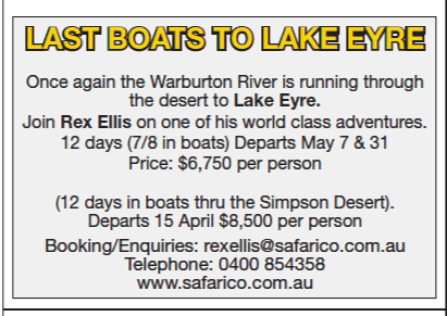 Last Boats to Lake Eyre (Space Ad).