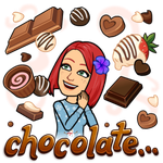 Dr Renee enjoying chocolate