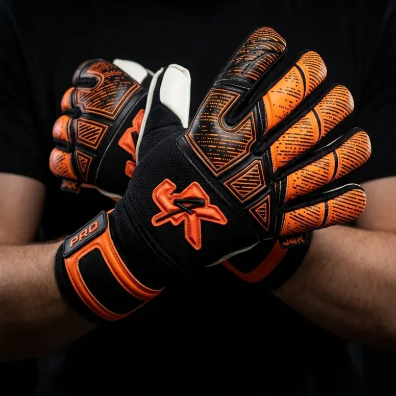 J4K orange PRO goalkeeper gloves