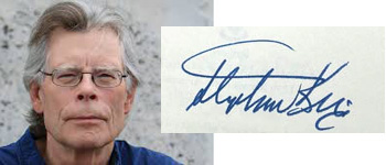 Stephen King portrait and signature