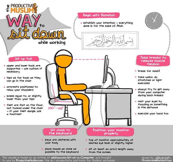 Productive Muslim Way to Sit Down