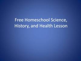 free homeschool science lesson
