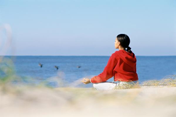 Woman meditating