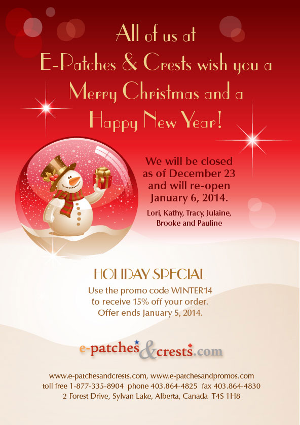 Merry Christmas from e-patches & crests