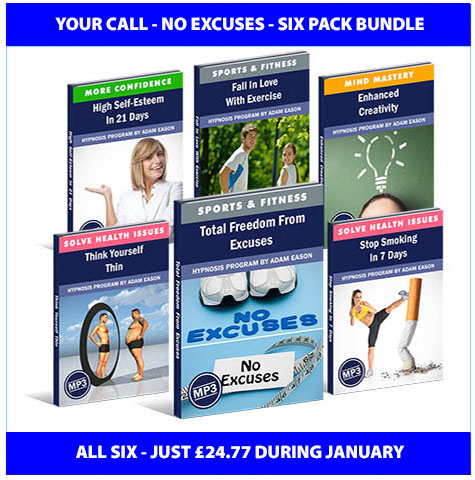 No Excuses 6 Hypnosis Programmes