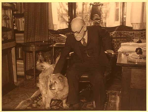 Picture of Freud with his dog