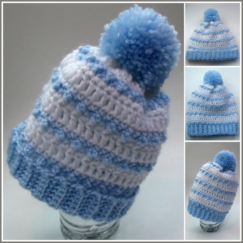 Striped Baby Hat ~ FREE Crochet Pattern