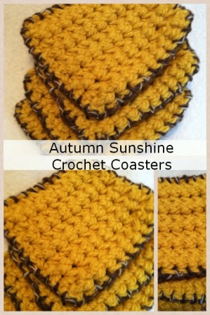 Autumn Sunshine Coasters by Sara Duggan