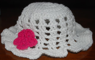 White Floppy Sun Hat by Crochet Jewel