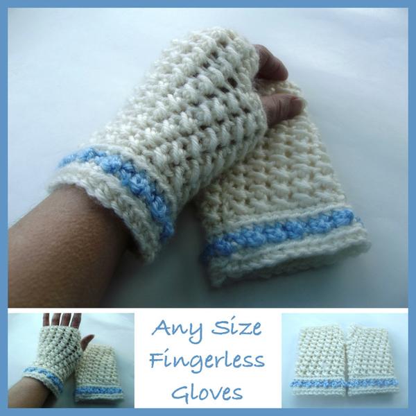 Any Size Fingerless Gloves ~ FREE Crochet Pattern