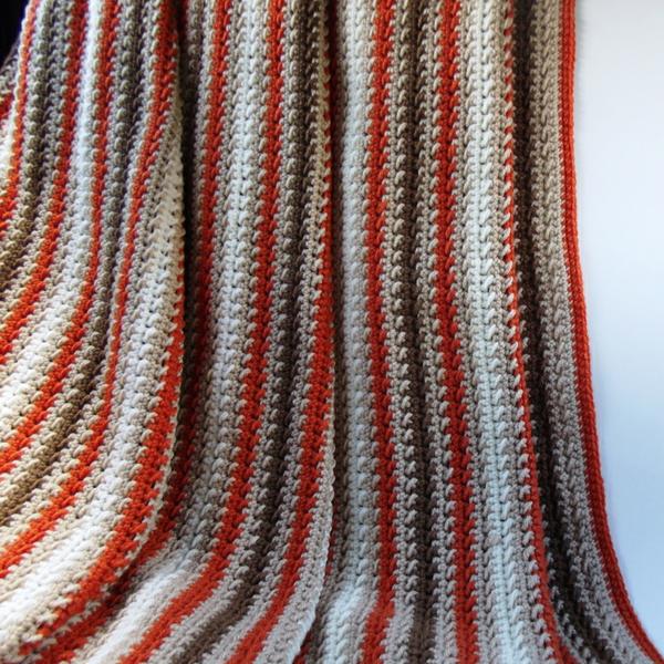 Fall Striped Afghan ~ FREE Crochet Pattern