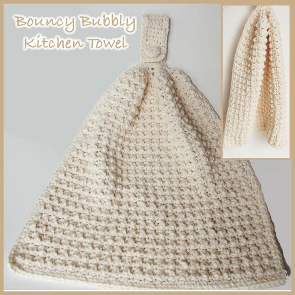 Bouncy Bubbly Kitchen Towel ~ FREE Crochet Pattern