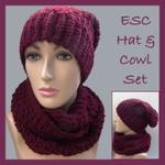 ESC Hat and Cowl Set ~ FREE crochet pattern
