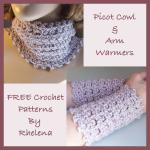 Picot Cowl and Armwarmers - FREE Crochet Pattern