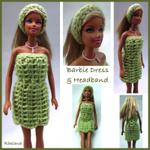 Barbie Dress and Headband ~ FREE Crochet Pattern