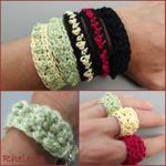 Bead Stitch Bracelet and Ring ~ FREE Crochet Pattern