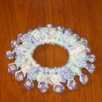 Crochet Beaded Hair Scrunchie