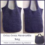 Criss Cross Reversible Bag ~ FREE Crochet Pattern
