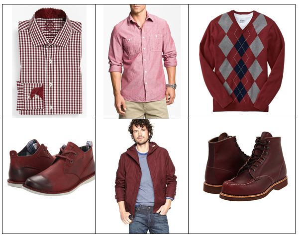 men's tall burgundy clothing