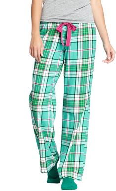 green plaid tall pjs