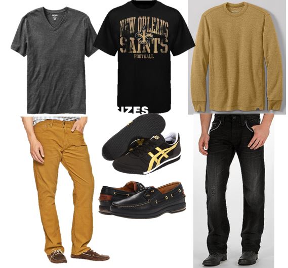 black yellow and gold men's tall outfit