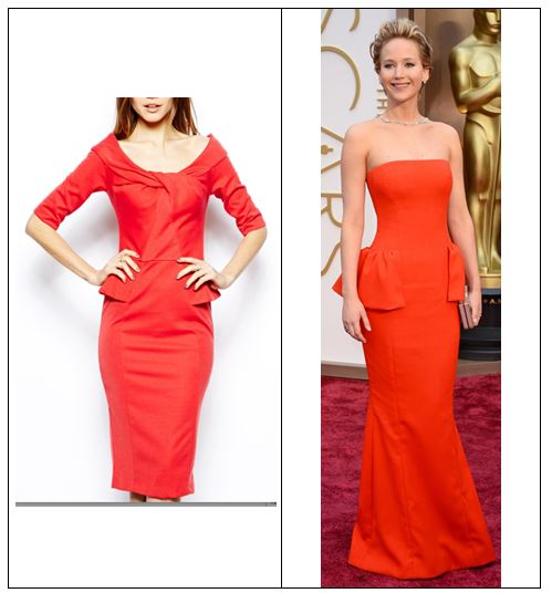 jennifer lawrence oscars inspired gown