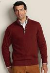 Cotton Cashmere Zip Sweater